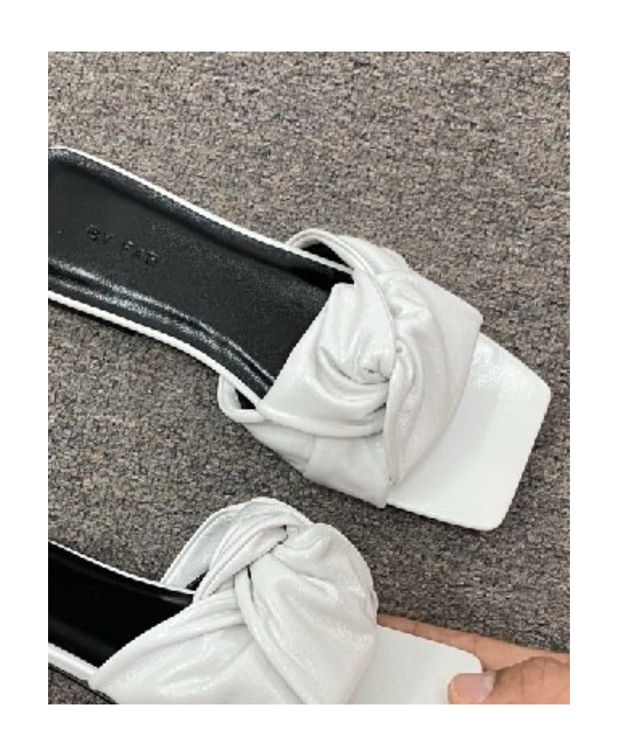 By Far Logo Sandals In White