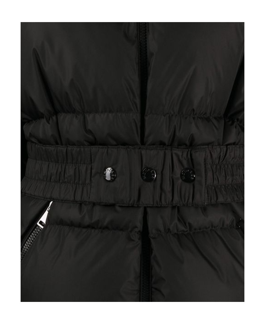 Moncler Belted Quilted Jacket In Black