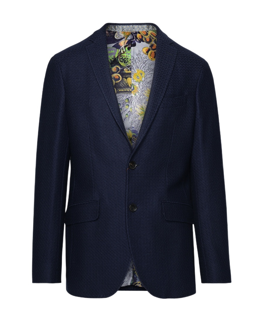 Etro Cotton Blazer Buttoned Cuffs In Black