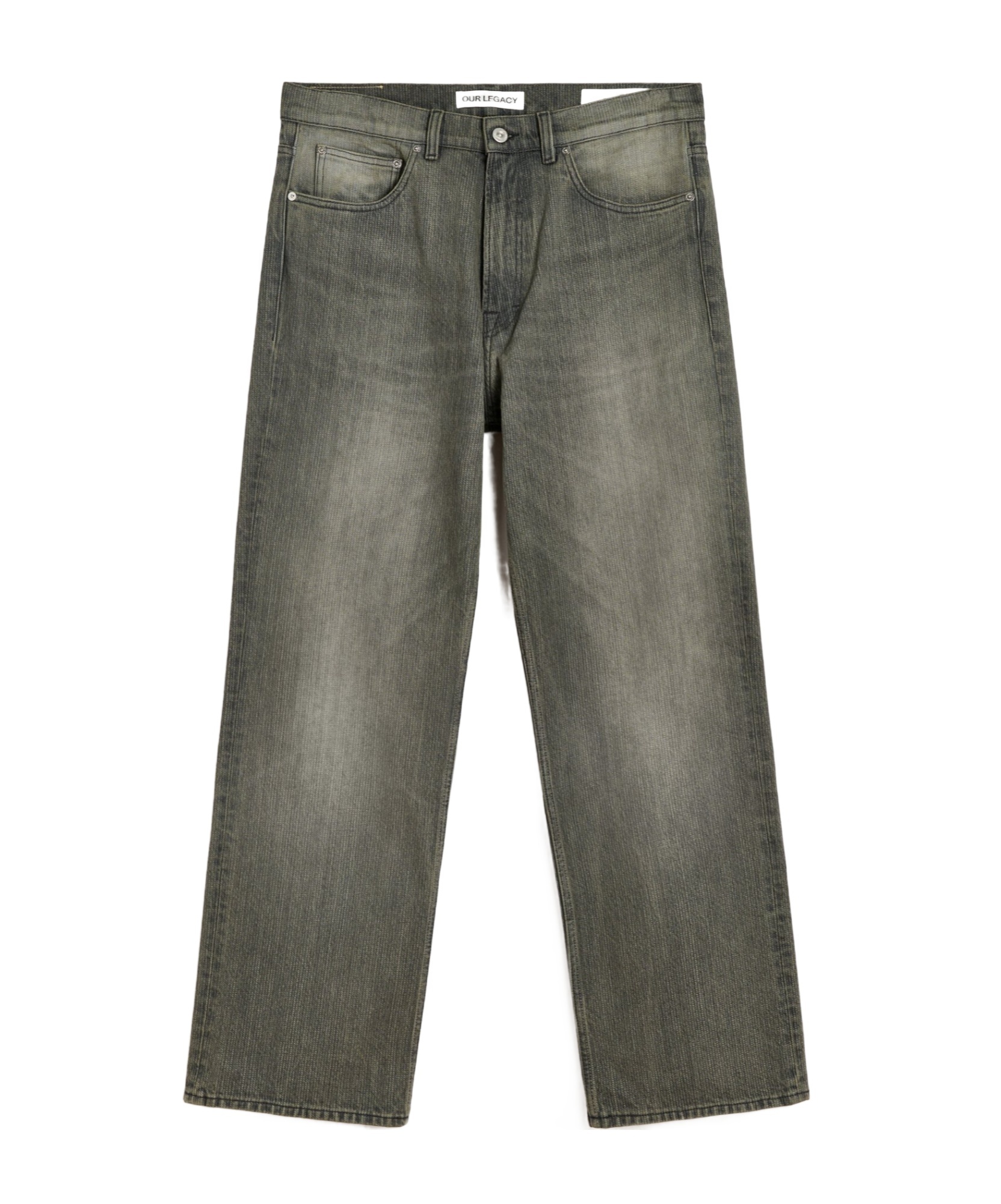 Our Legacy Third Cut Chain Twill Wide Straight Leg Jeans In Multi