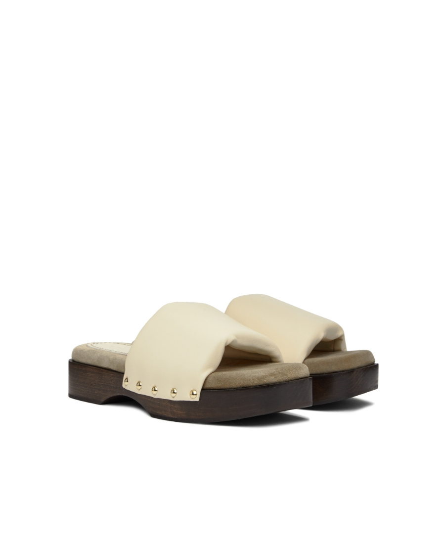 Nanushka Off-white Stefflon Sandals In Nude