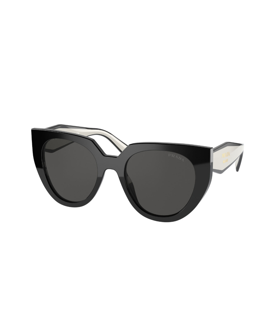 Prada Pr 14ws 09q5s0 52mm Womens Cat-eye Sunglasses In Black