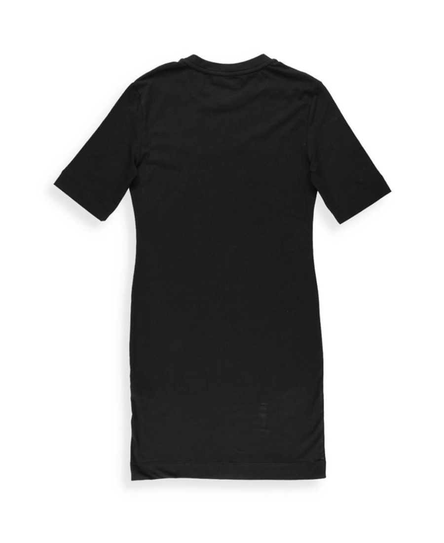 Moschino Round Neck Short-sleeved Dress In Black