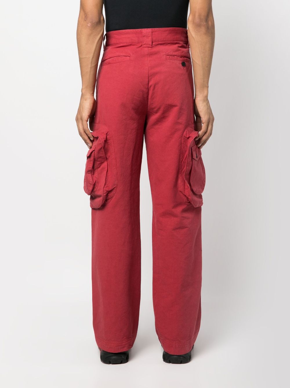 Heron Preston Logo-patch Cargo Trousers In Red