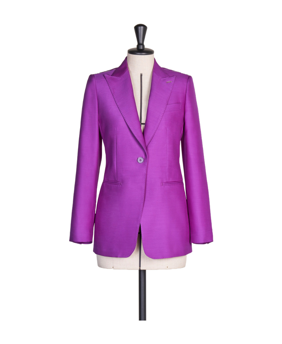 Max Mara Single-breasted Suit Jacket In Purple