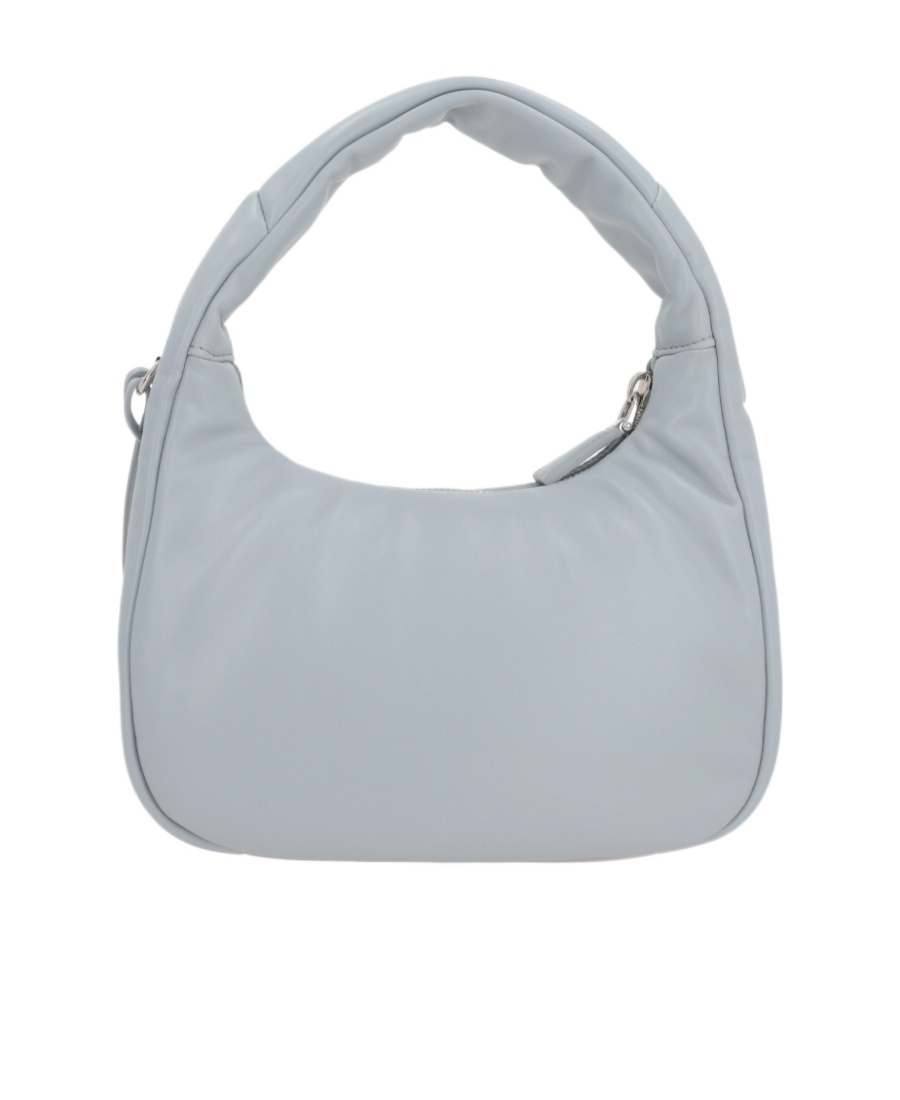 Prada Mini Leather Top Handle Bag In Blue