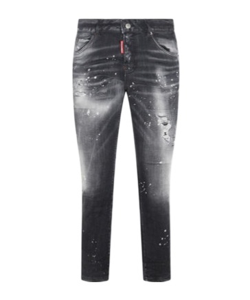Dsquared2 Faded Effect Distressed Jeans In Black