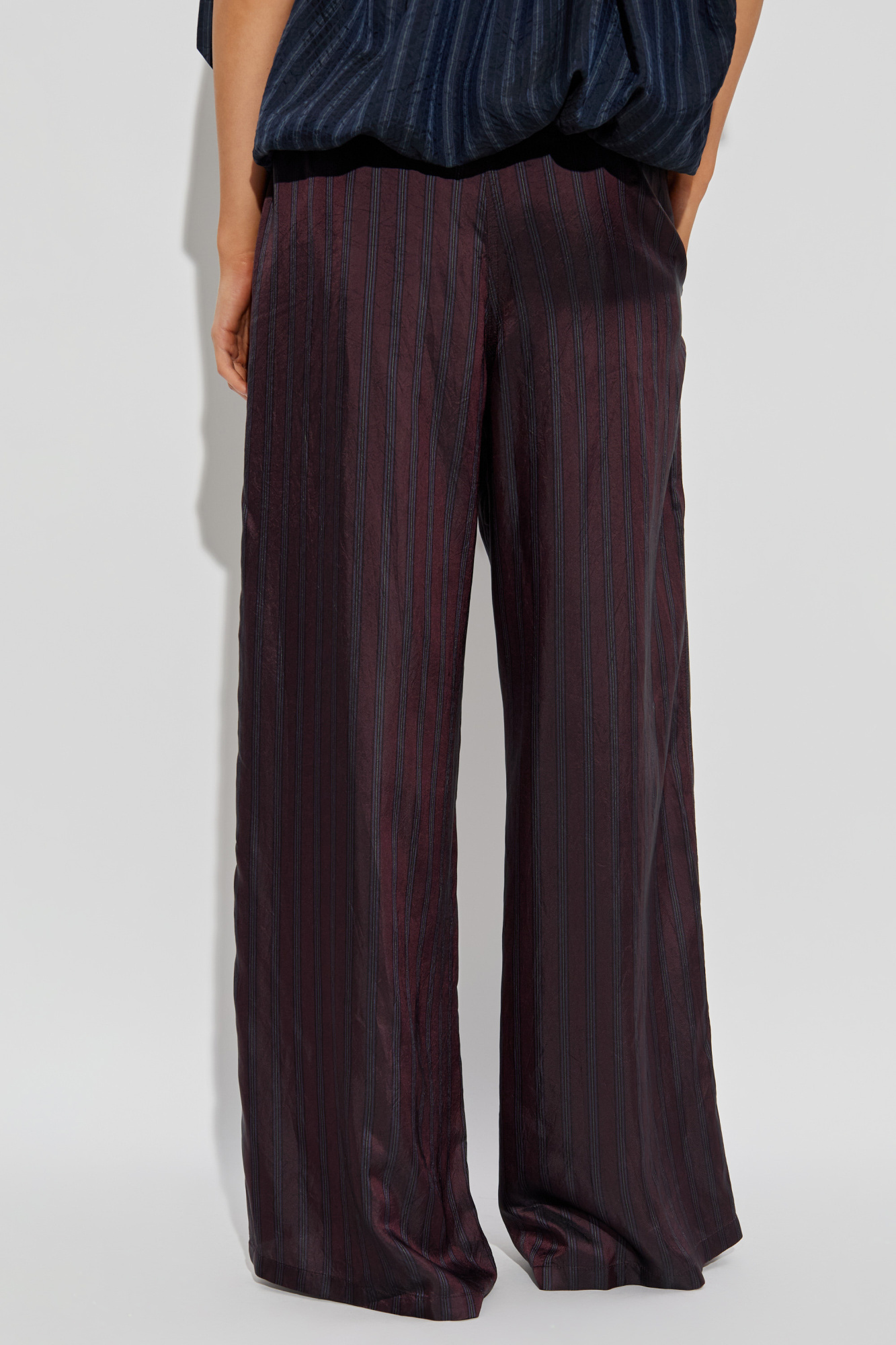 Dries Van Noten Belt Loop Track Pants In Brown
