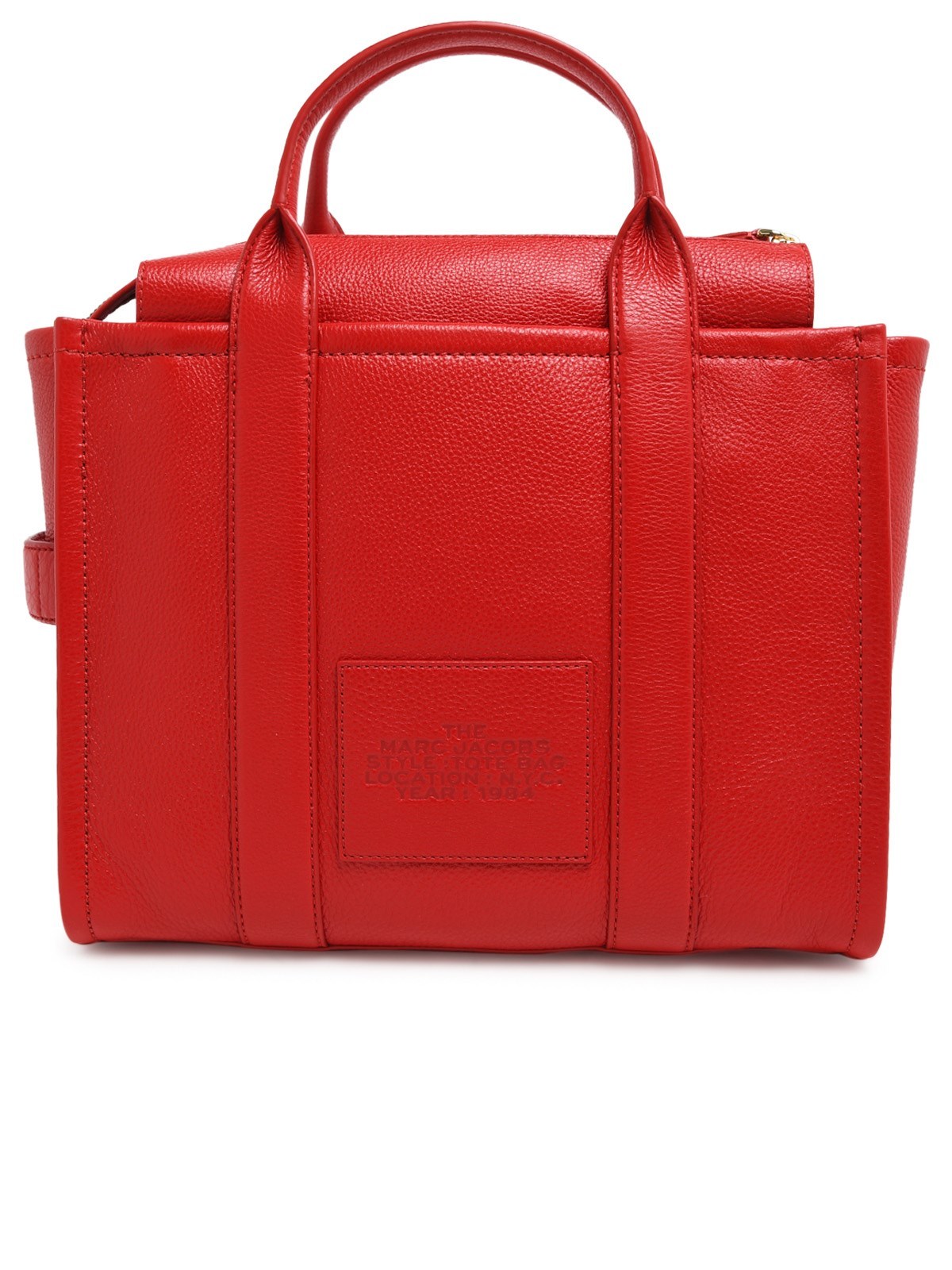 Marc Jacobs The Leather Medium Tote Bag In Red