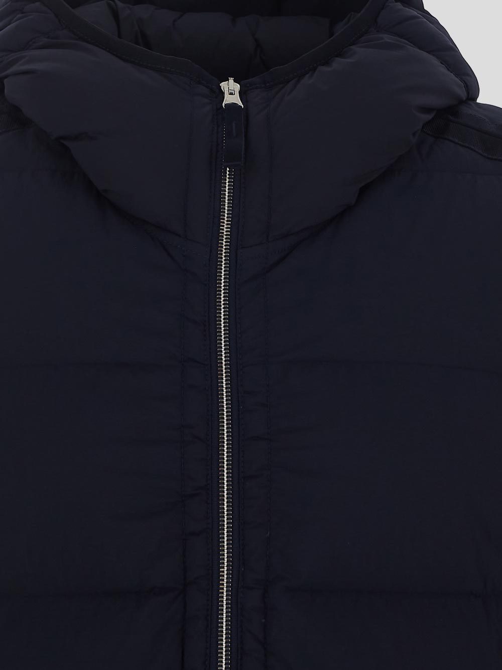 Stone Island Compass-motif Padded Jacket In Blue