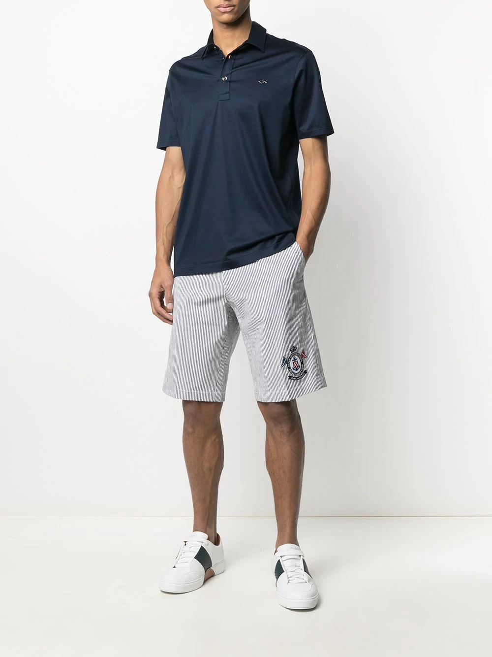 Paul & Shark Polo In Cotone Piqué In Black