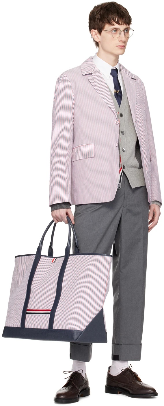Thom Browne Logo Oversized Tool Tote Bag In Multicolor
