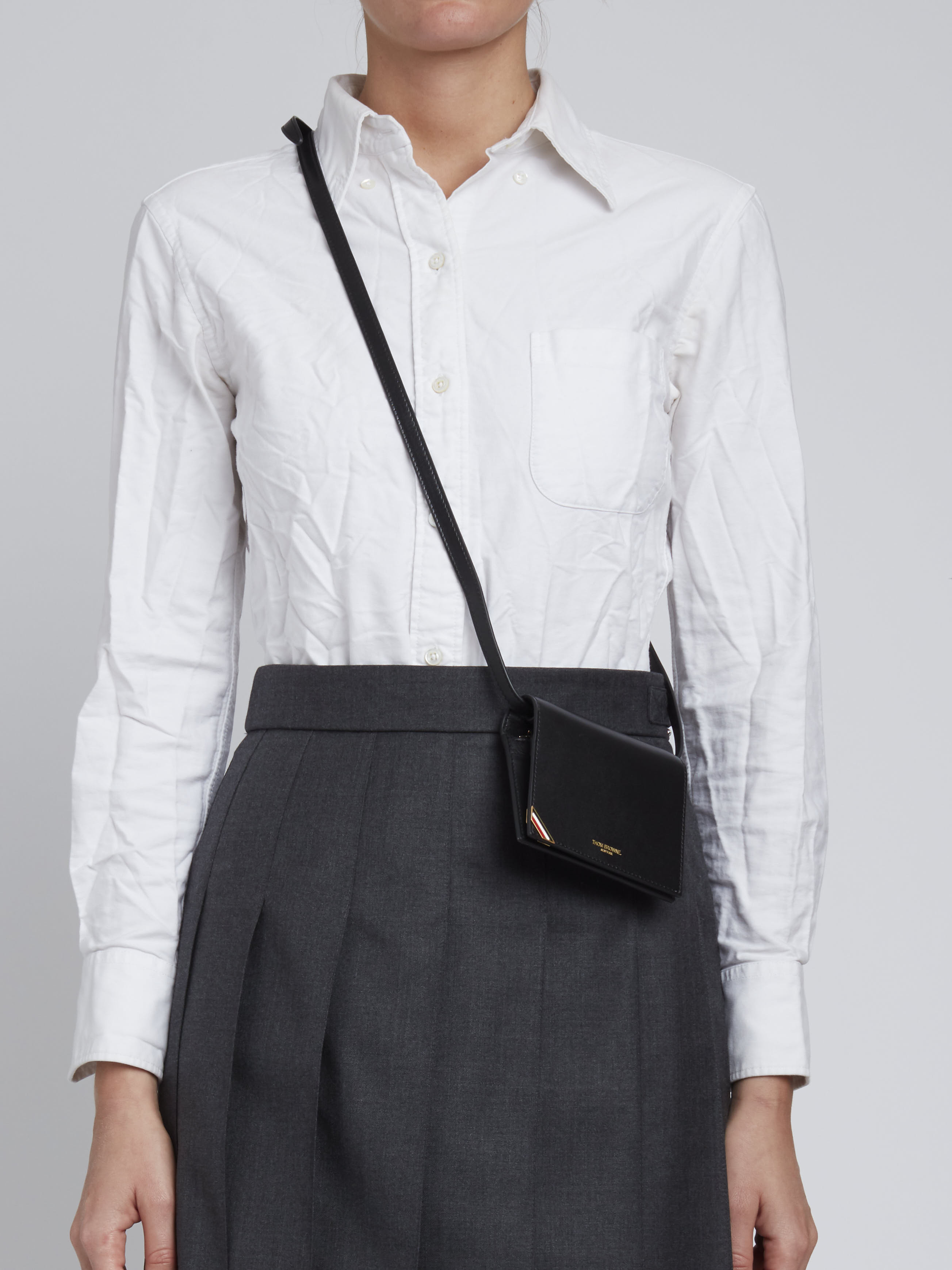 Thom Browne Shoulder Strap Purse In Black