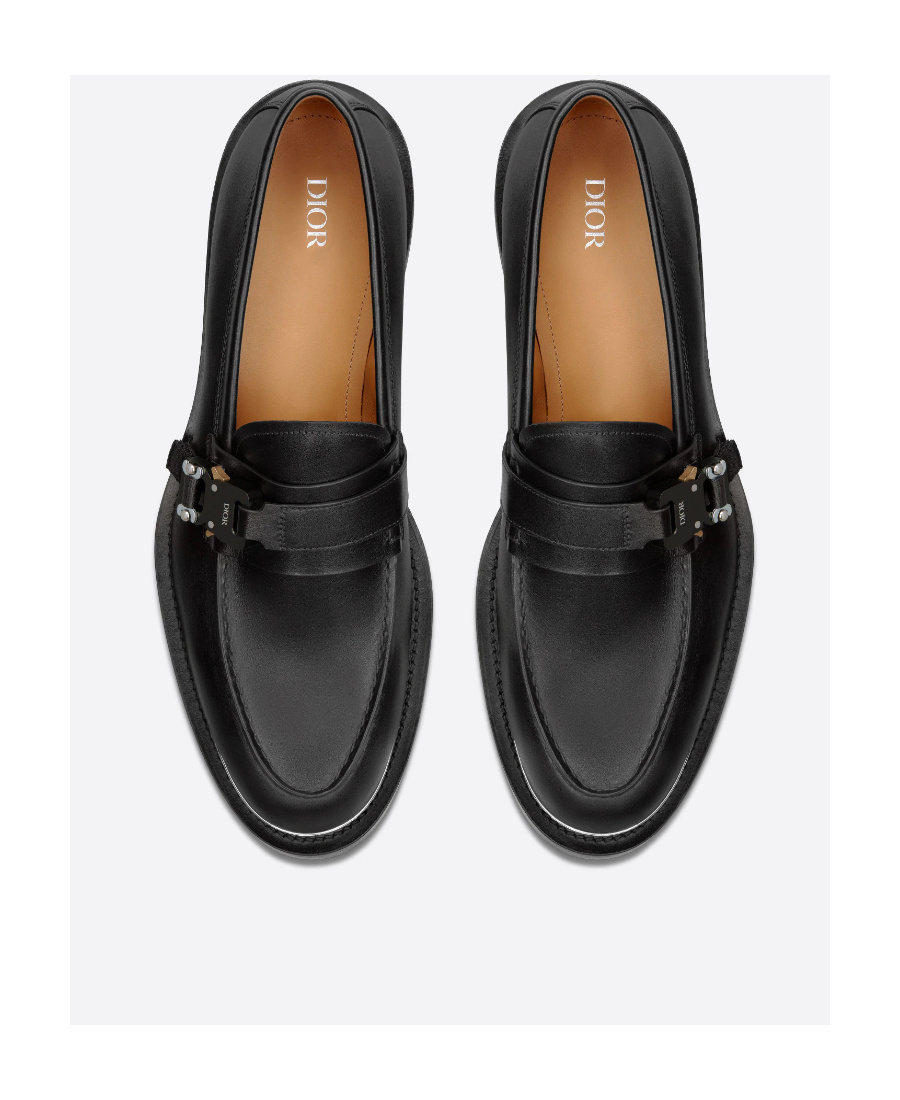 Dior Homme Evidence Buckle Detailed Loafer In Black