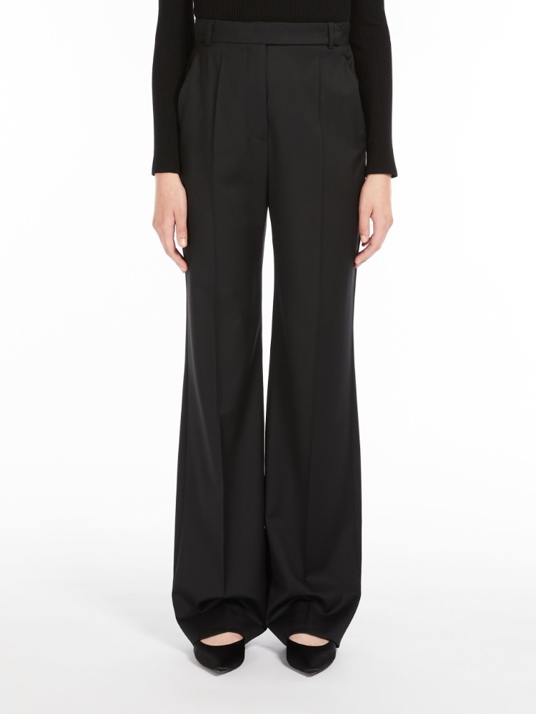 MAX MARA STRAIGHT-LEG VIRGIN WOOL TAILORED TROUSERS