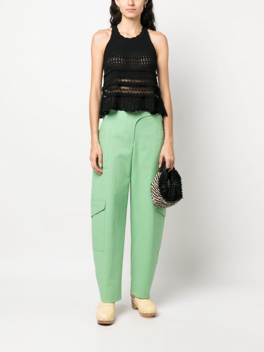 Isabel Marant Étoile Crochet Knit Sleeveless Top In Black