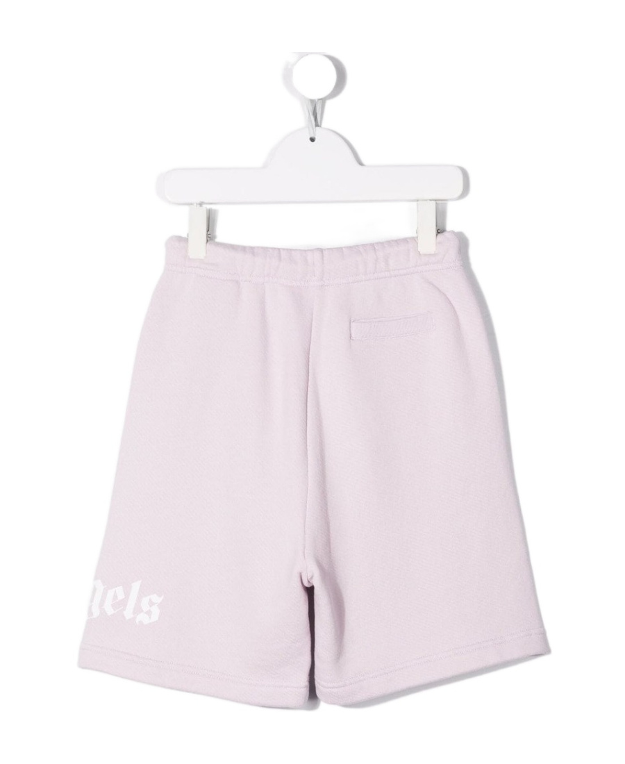 Palm Angels Logo-print Track Shorts In Purple