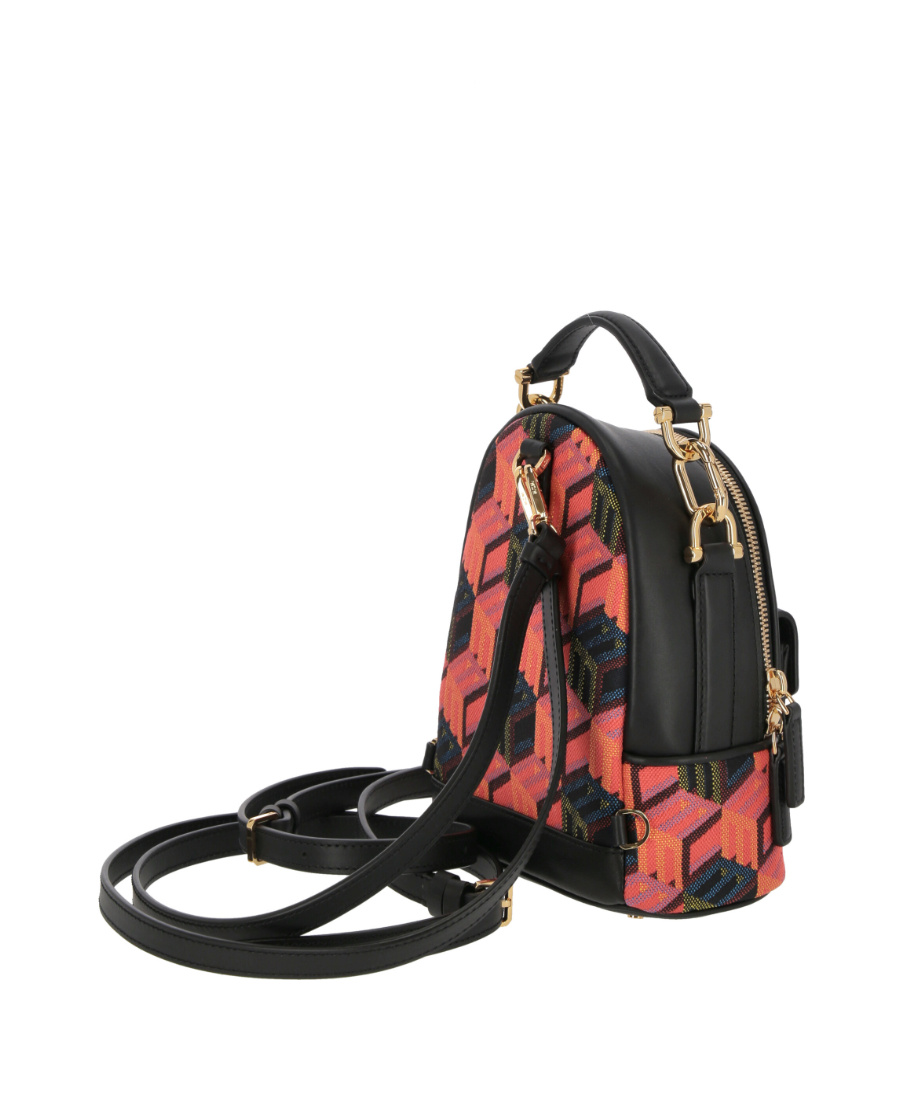 Mcm Patricia Cubic Monogram Jacquard Backpack In Black