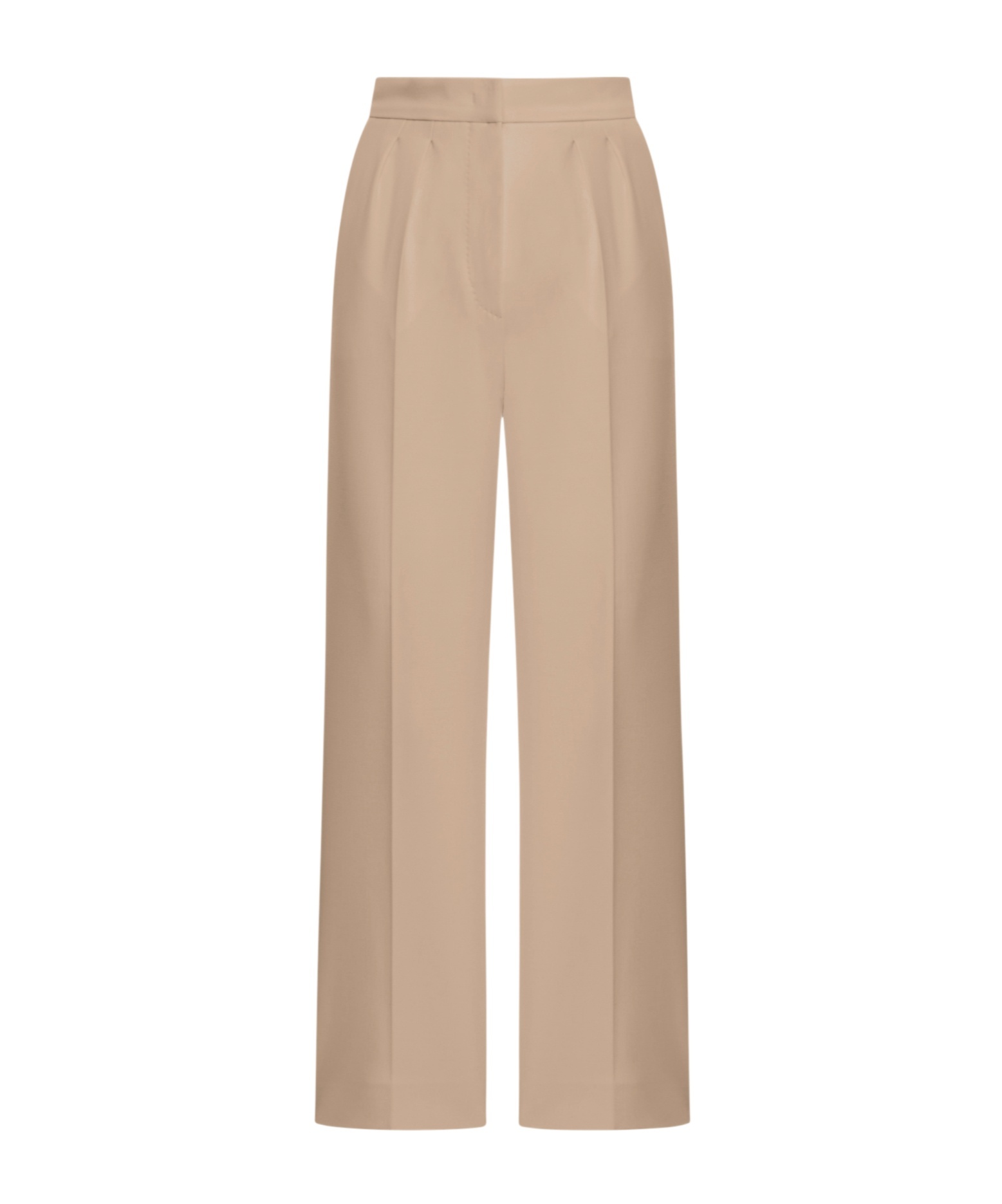 Max Mara High Waisted Straight-leg Pants In Nude