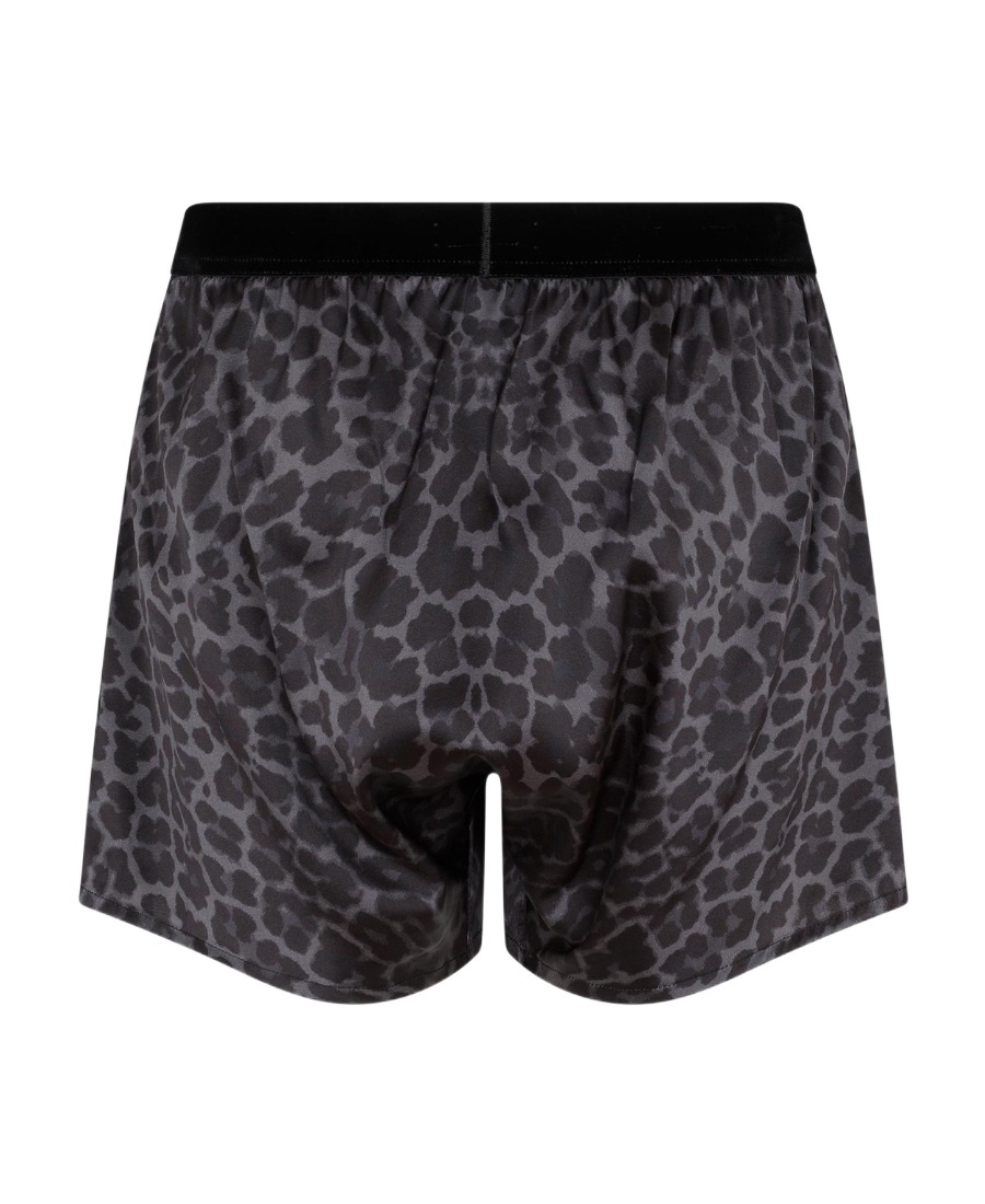 Tom Ford Leopard-print Boxer Briefs In Black