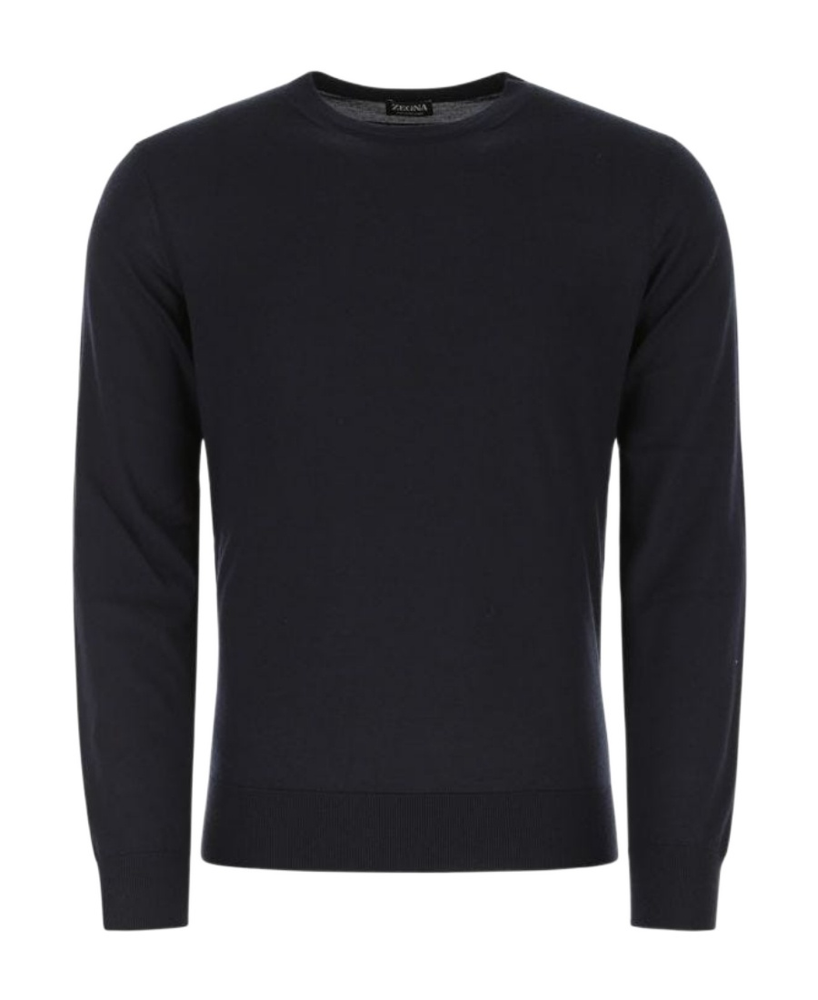 Zegna Crew-neck Cashmere Jumper In Black