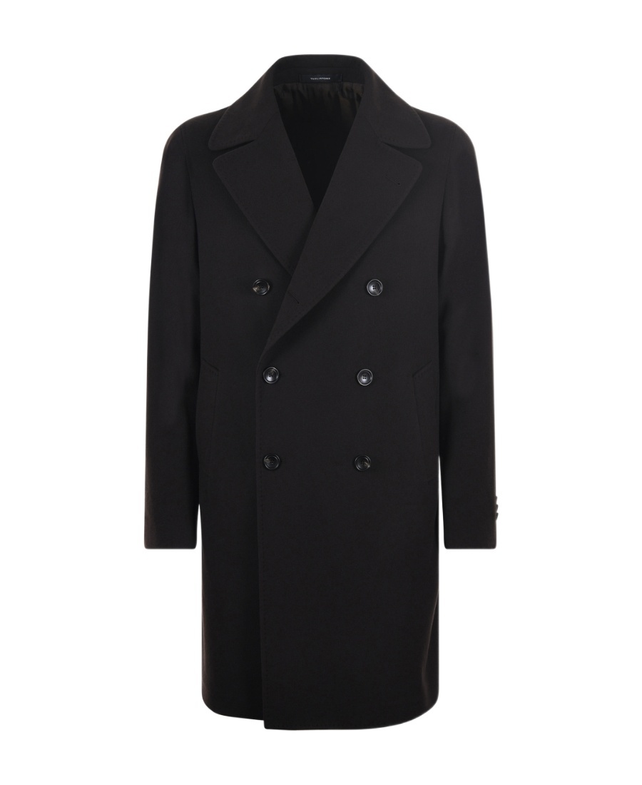 Tagliatore Cappotto 2 Petti Sfoderato Londra Grigio 90 Lana 10 Cachemire Coats Black In Black