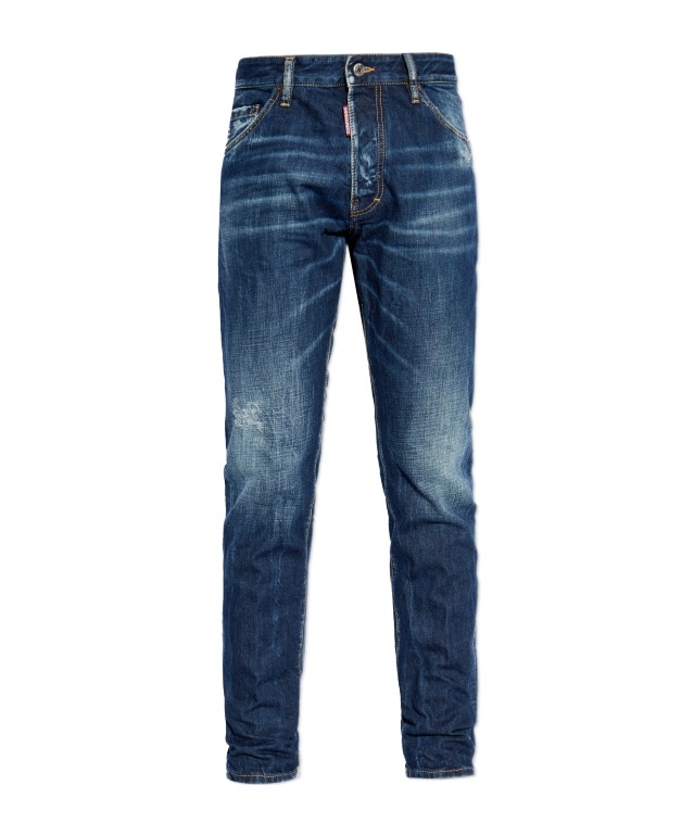 Dsquared2 Jeans With Maxi Logo Tag In Blue