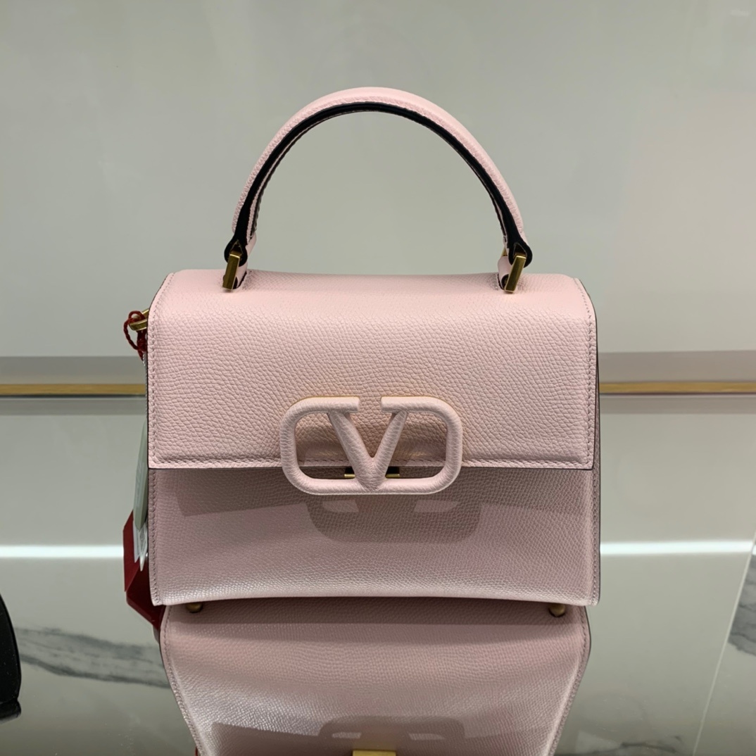 Valentino Small Vsling Tote Bag In Nude