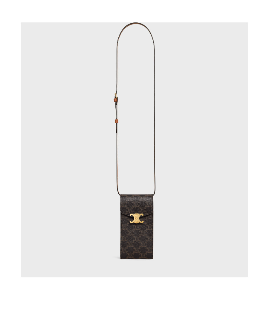 Celine Logo Shoulder Bag In Black