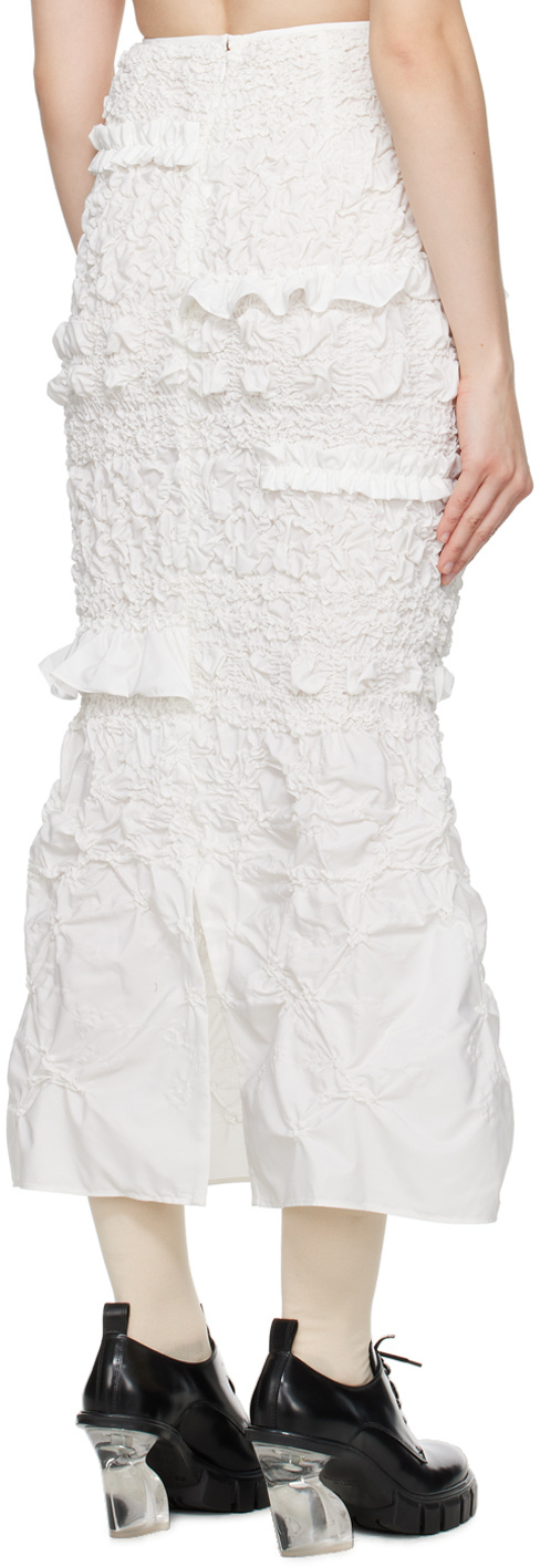 Cecilie Bahnsen White Venus Midi Skirt