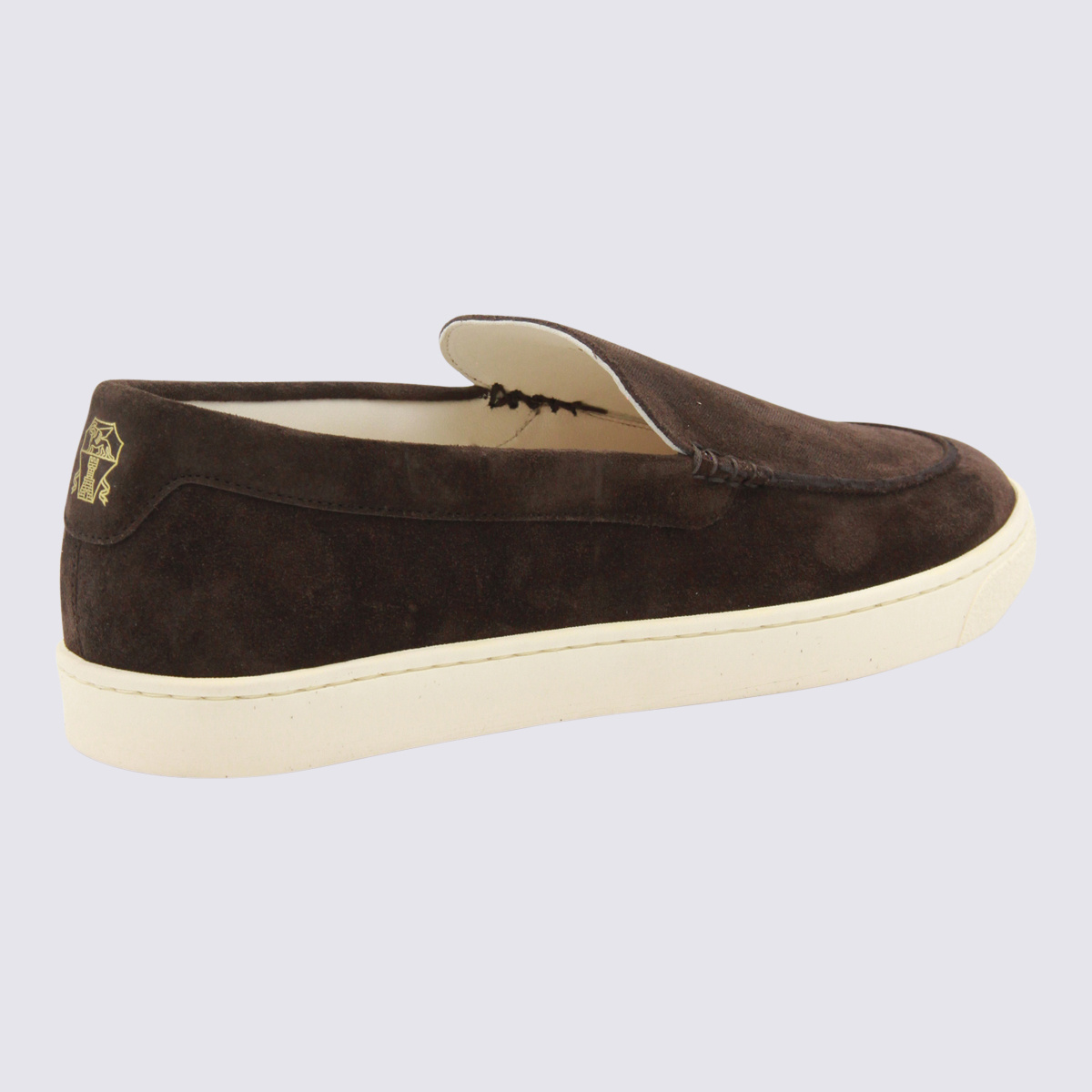 Brunello Cucinelli Suede Leather Loafers In Black