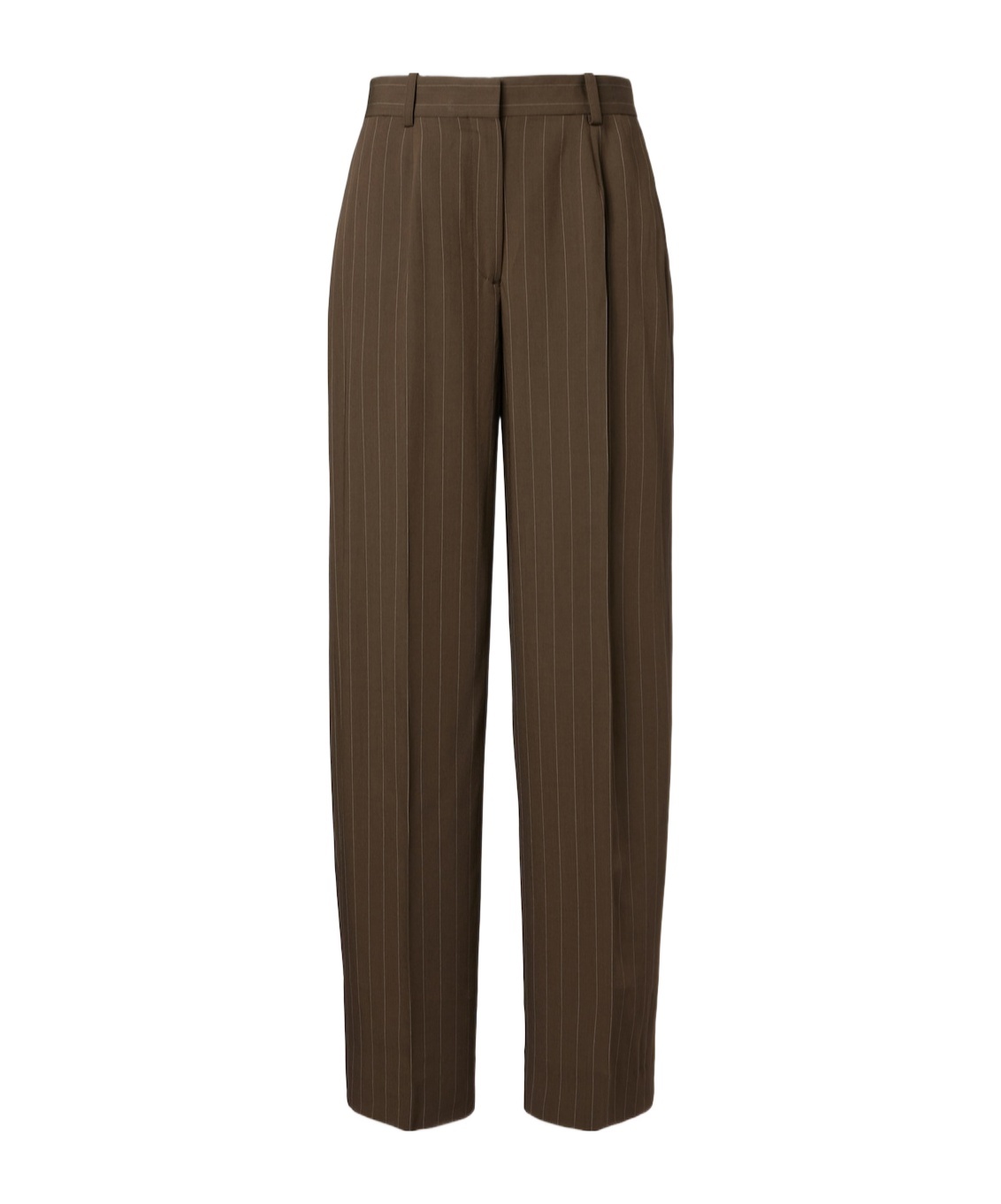 Totême Pinstripe Straight Pants In Green