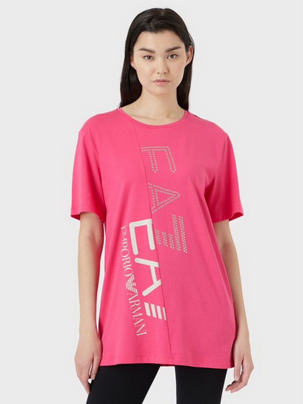 EA7 T-SHIRT WITH ROUND NECK AND SHORT SLEEVES