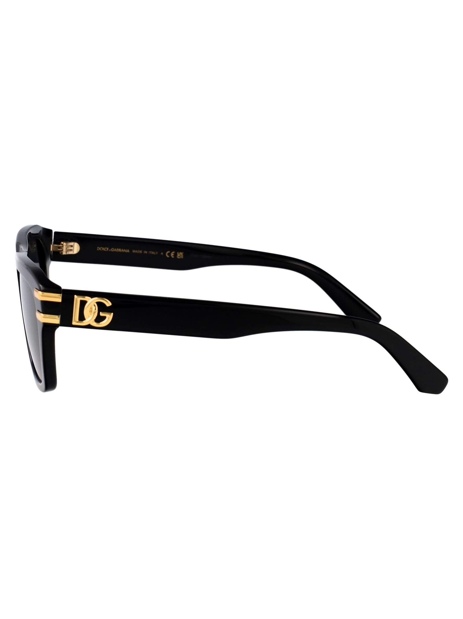 Dolce & Gabbana Dolce  Gabbana Eyewear Rectangular Frame Sunglasses In Black