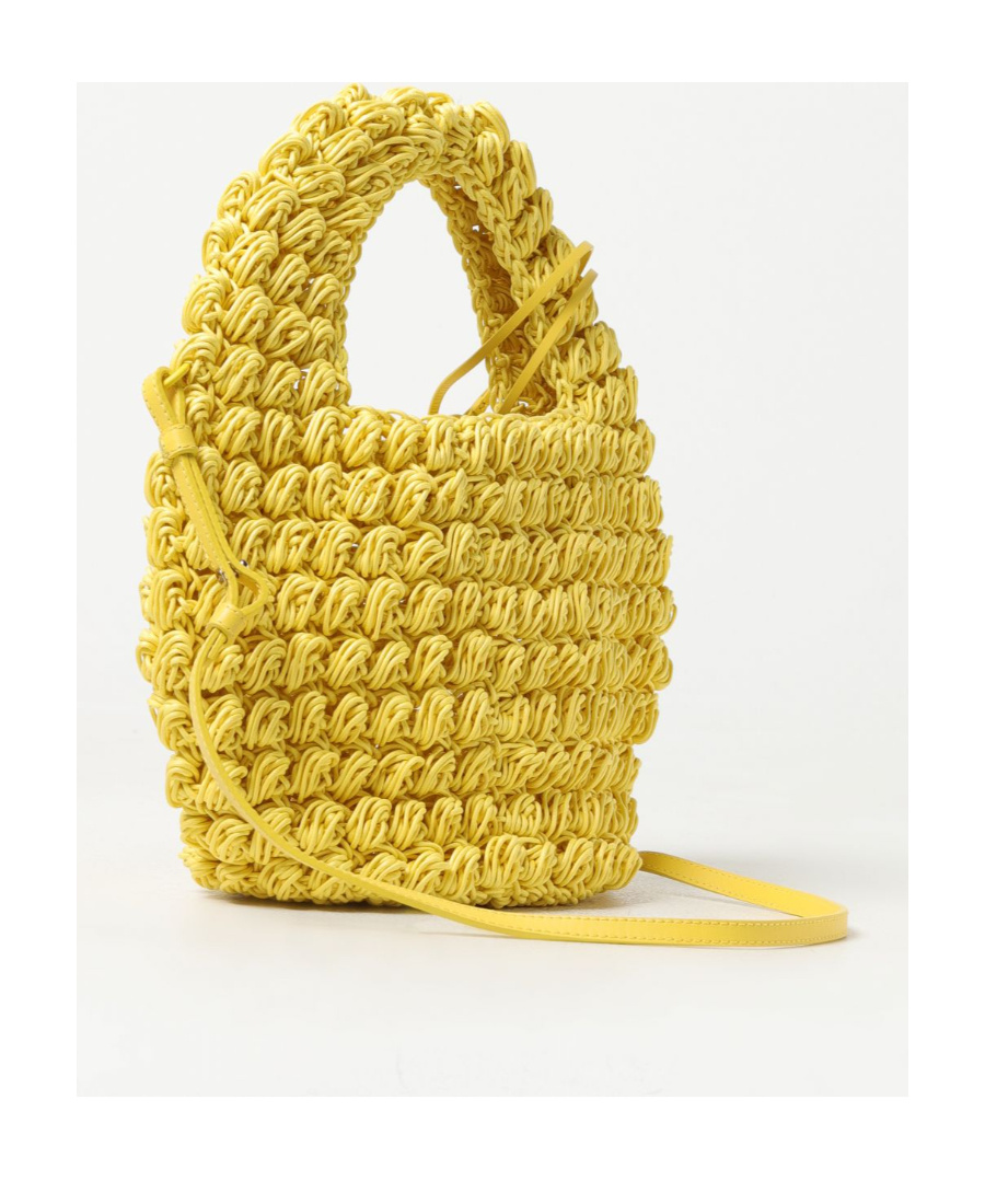 Jw Anderson Large Popcorn Crochet-knit Tote Bag In Yellow