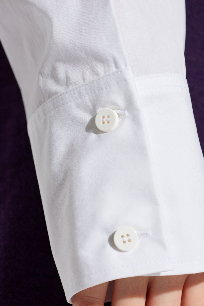 Attico Buttoned Long-sleeve Top In White