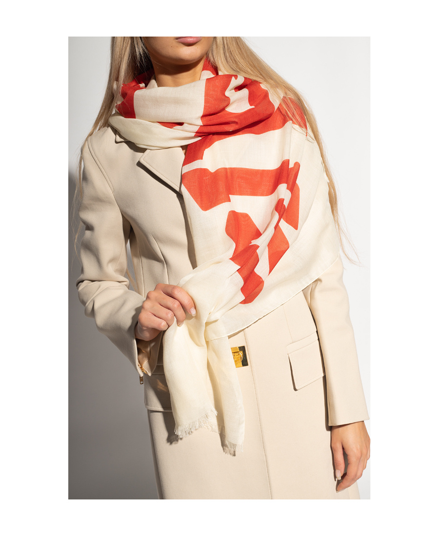 Givenchy Logo Scarf In Nude