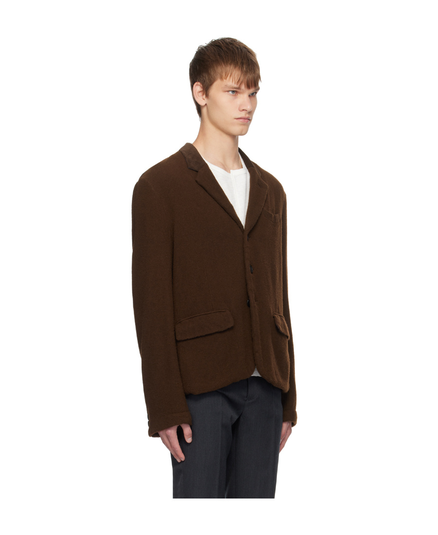 Undercover Single-breasted Button Lapel Jacket In Black