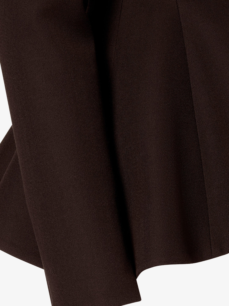 Fendi Women Grain De Poudre Wool Blazer In Brown