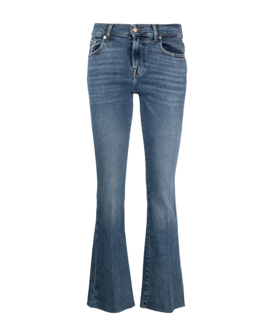 7 For All Mankind Logo-patch Bootcut Jeans In Blue