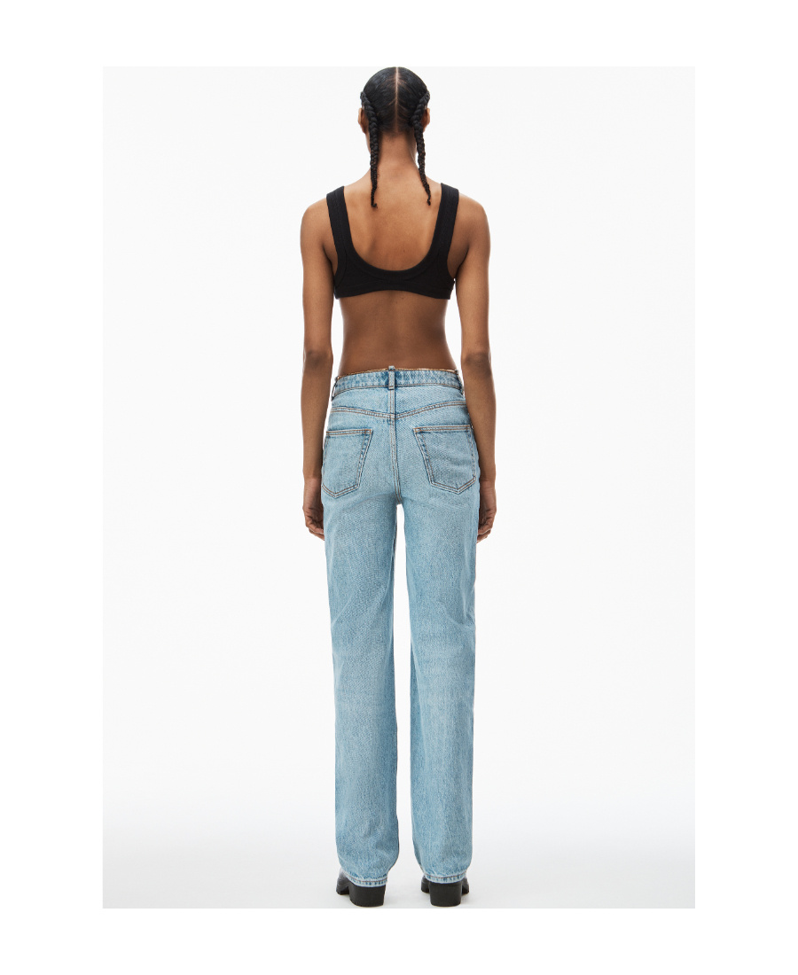 ALEXANDER WANG ALEXANDER WANG CHAIN-EMBELLISHED STRAIGHT-LEG JEANS