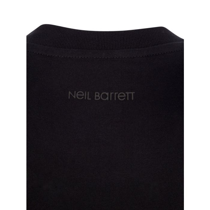 Neil Barrett Hand-painted Sport Star T-shirt In Black