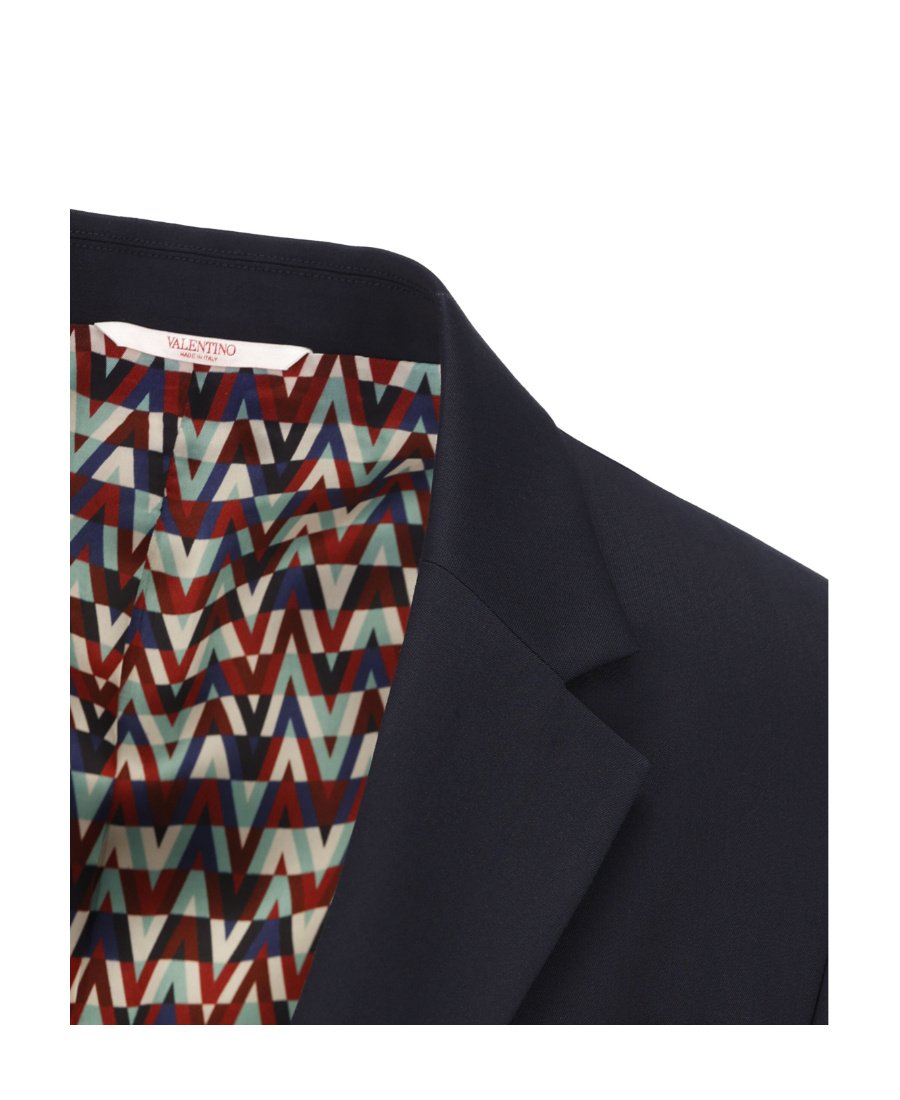 Valentino Double-breasted Blazer In Black