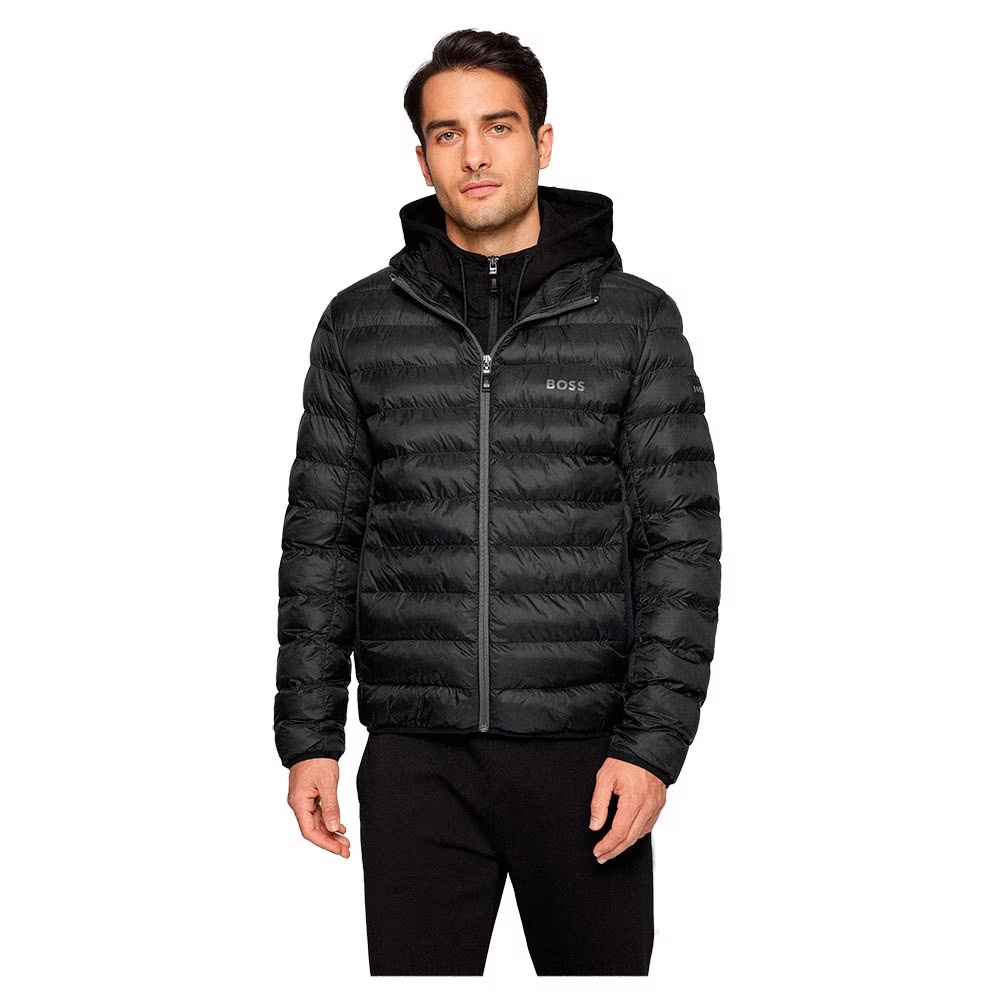 Hugo Boss Calanos Lightweight Puffer Jacket In Black