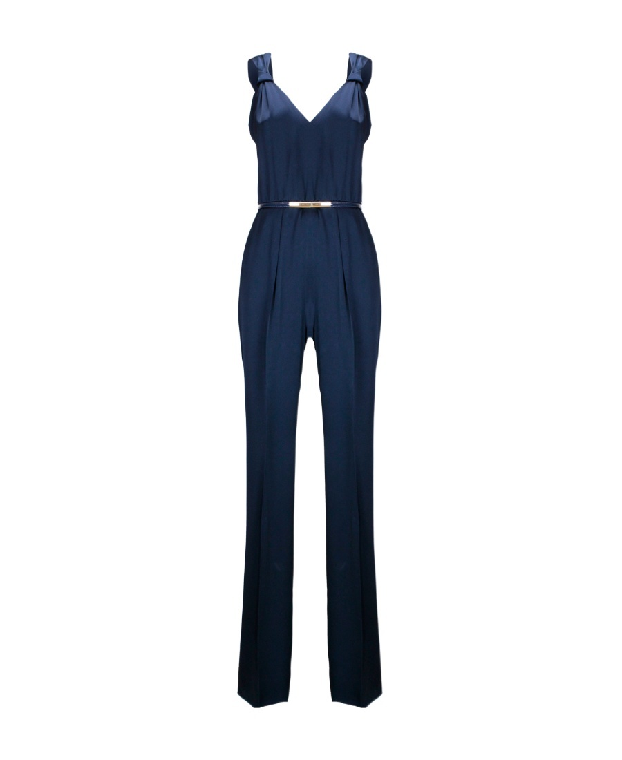 Max Mara Sleeveless Jumpsuit In Blue