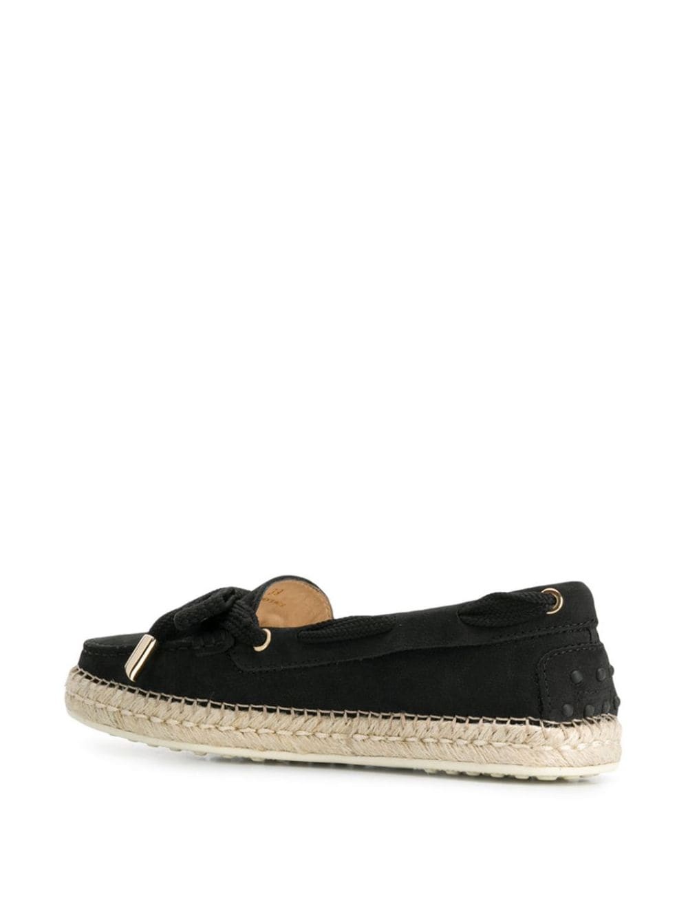 Tod's Straw-woven Love Shoes In Black