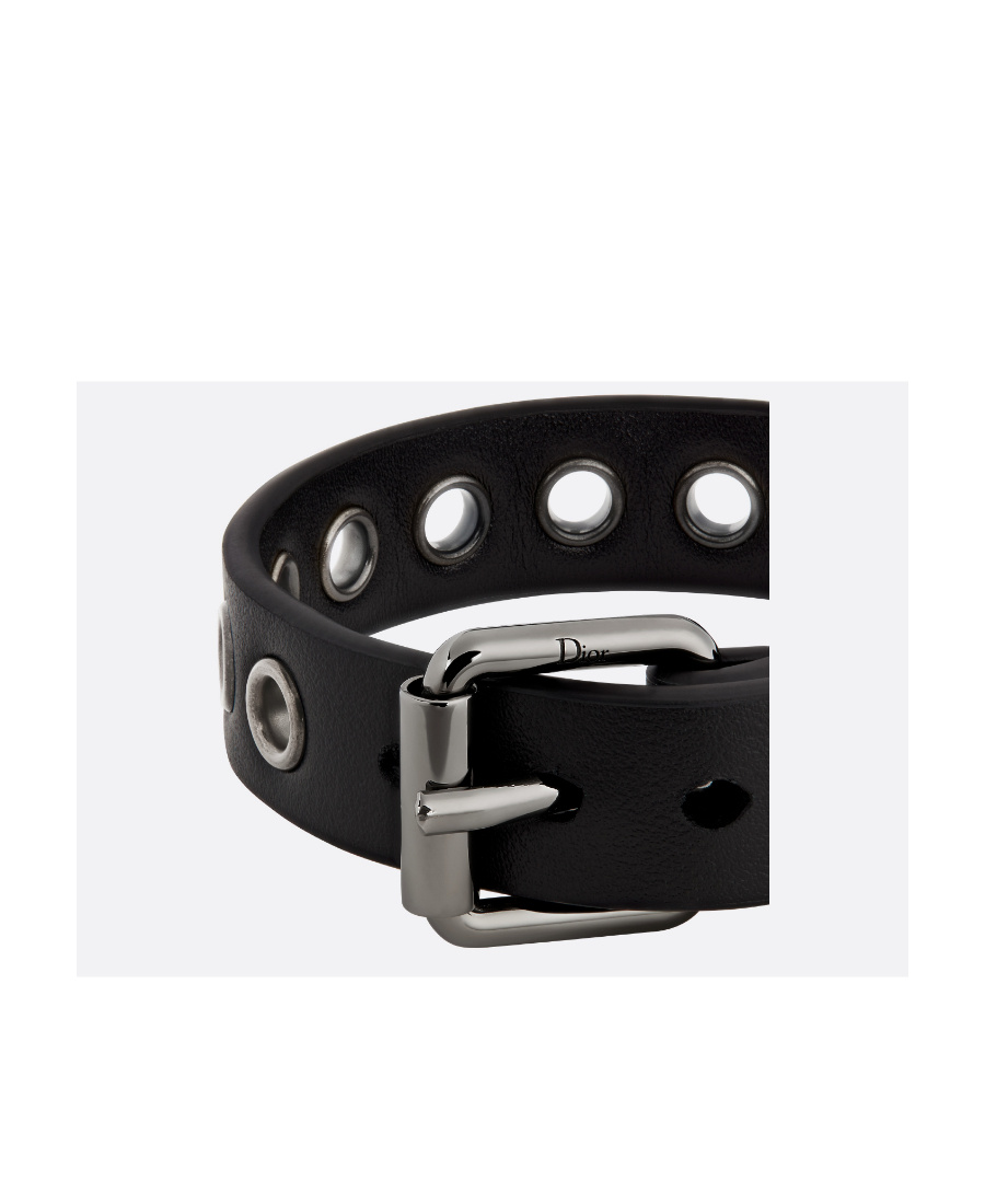 Dior Evolt Eyelet Bracelet In Black