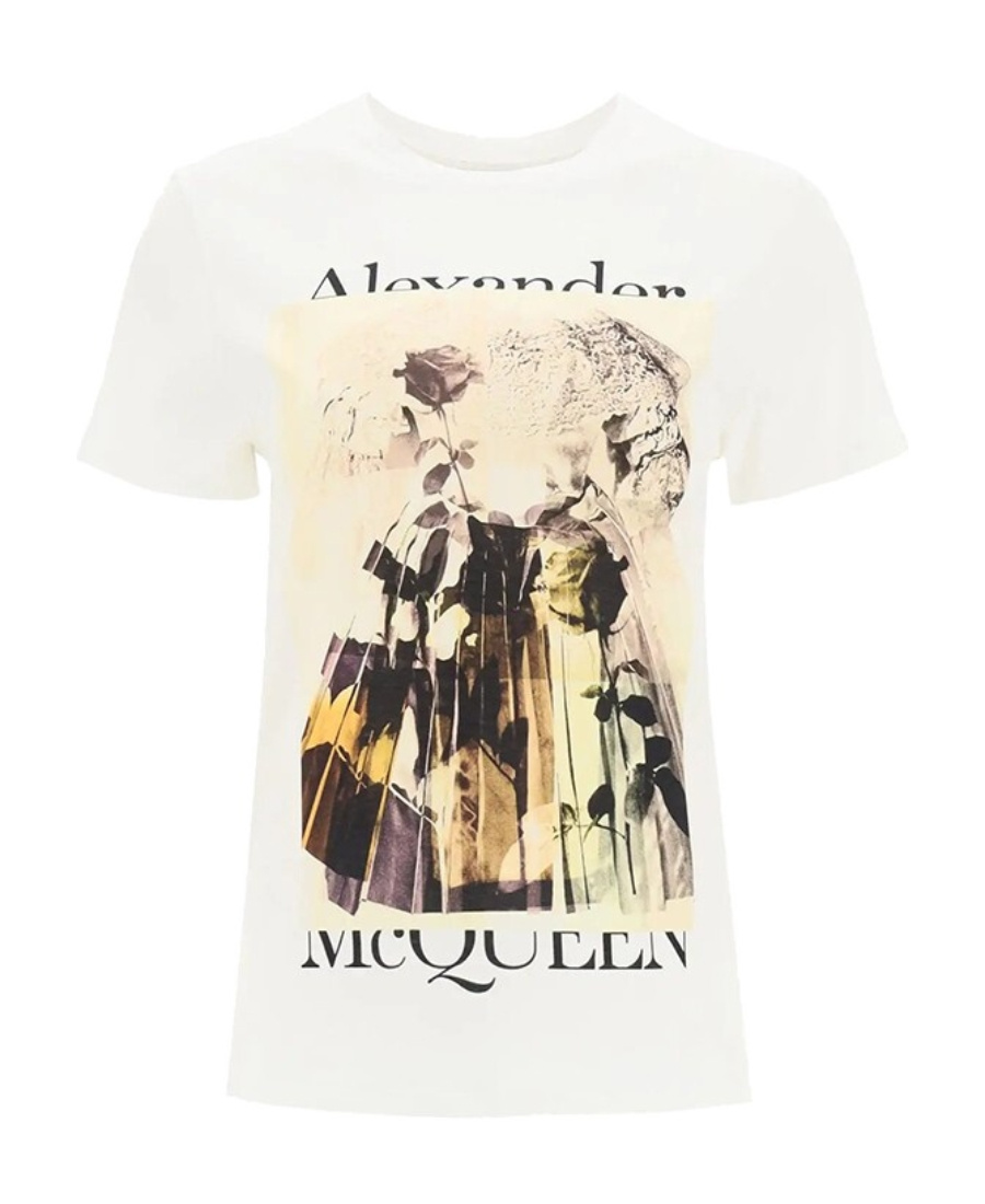 Alexander Mcqueen Item O-neck Short-sleeved T-shirt In White