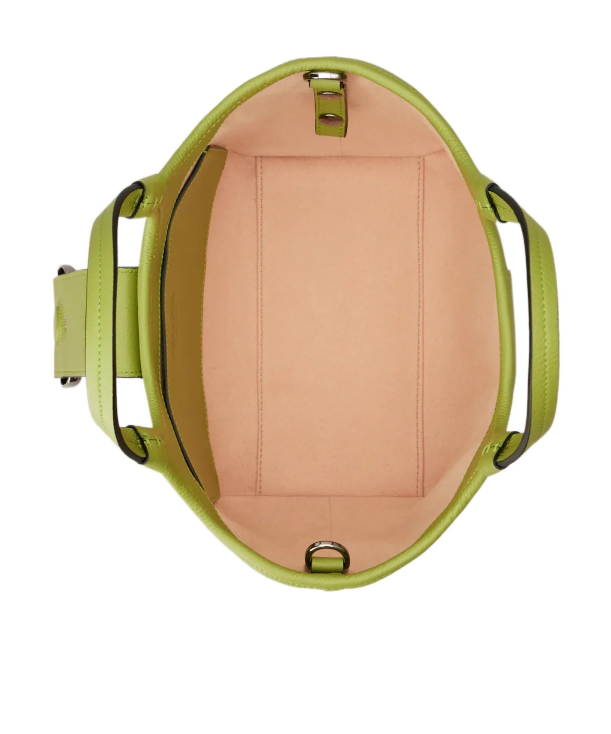 Roger Vivier Viv' Choc Mini Shopping Bag In Leather In Green