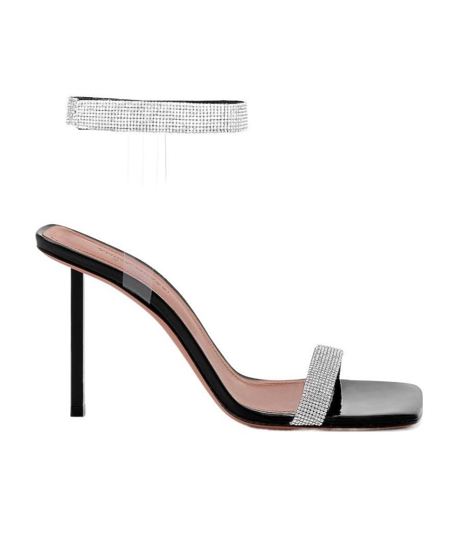 Amina Muaddi Rih 110mm Crystal-embellished Sandals In Black
